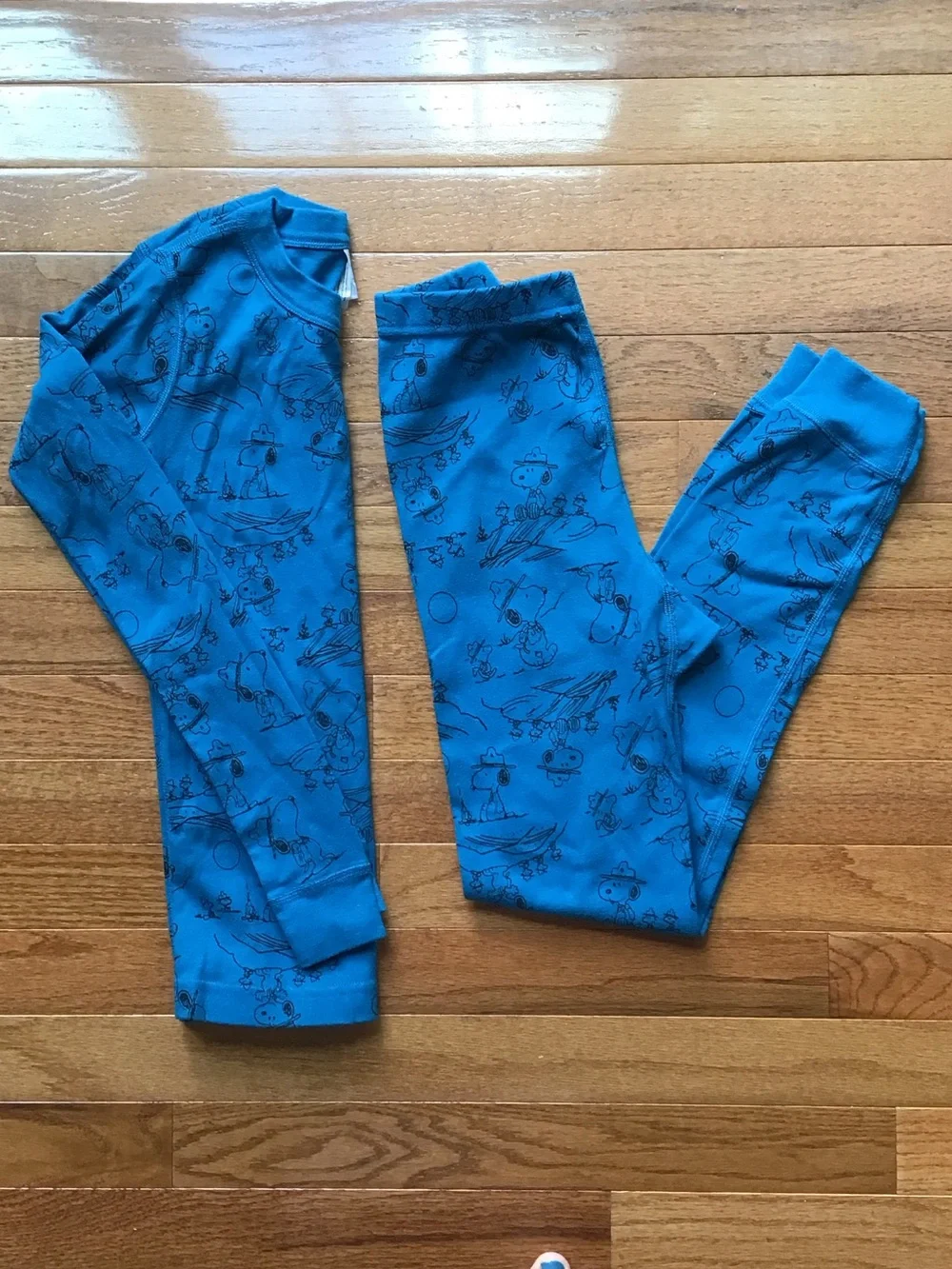 Hanna Andersson Blue Character Print Pajama Set